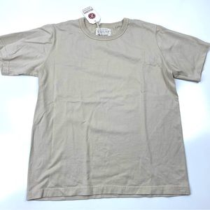 Fullcount Biege Crew Neck T-Shirt Made in Japan